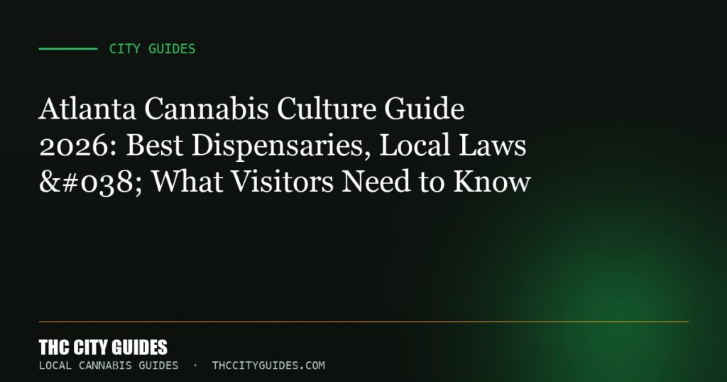 Atlanta Cannabis Culture Guide 2026: Best Dispensaries, Local Laws & What Visitors Need to Know