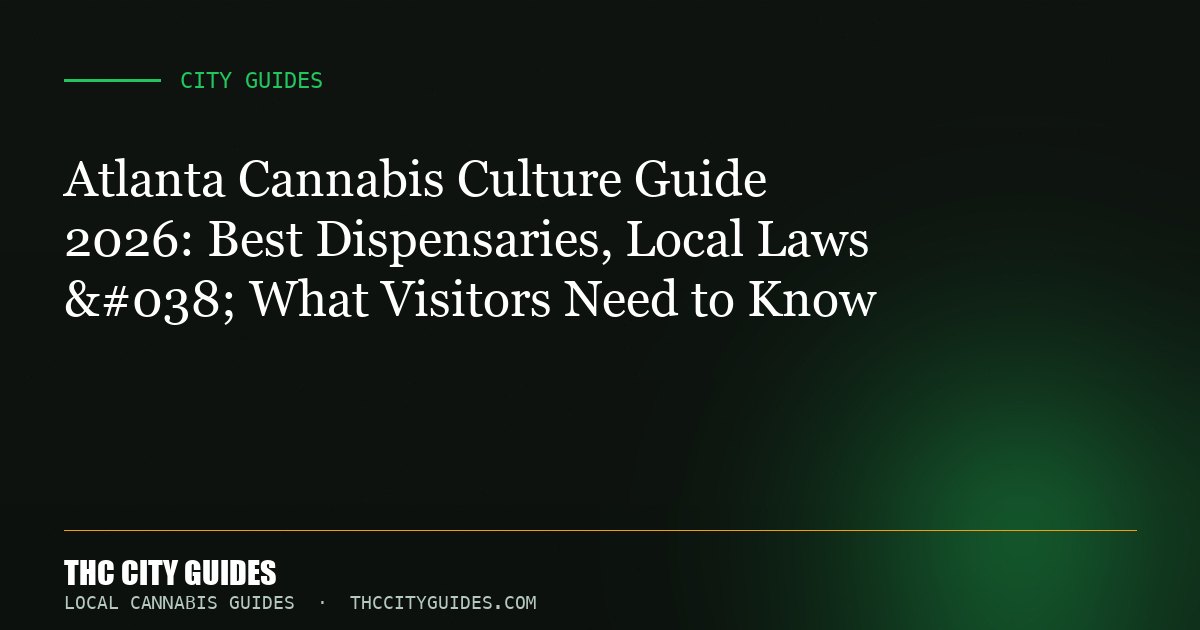 Atlanta Cannabis Culture Guide 2026: Best Dispensaries, Local Laws & What Visitors Need to Know