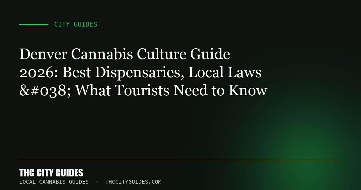 Denver Cannabis Culture Guide 2026: Best Dispensaries, Local Laws & What Tourists Need to Know