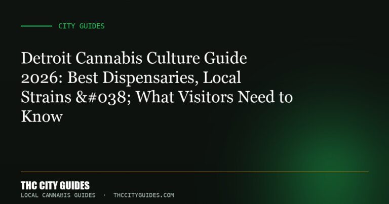 Detroit Cannabis Culture Guide 2026: Best Dispensaries, Local Strains & What Visitors Need to Know