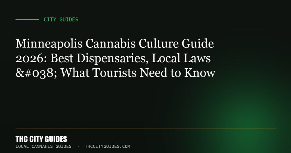 Minneapolis Cannabis Culture Guide 2026: Best Dispensaries, Local Laws & What Tourists Need to Know