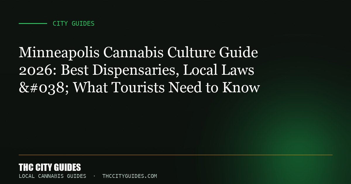 Minneapolis Cannabis Culture Guide 2026: Best Dispensaries, Local Laws & What Tourists Need to Know