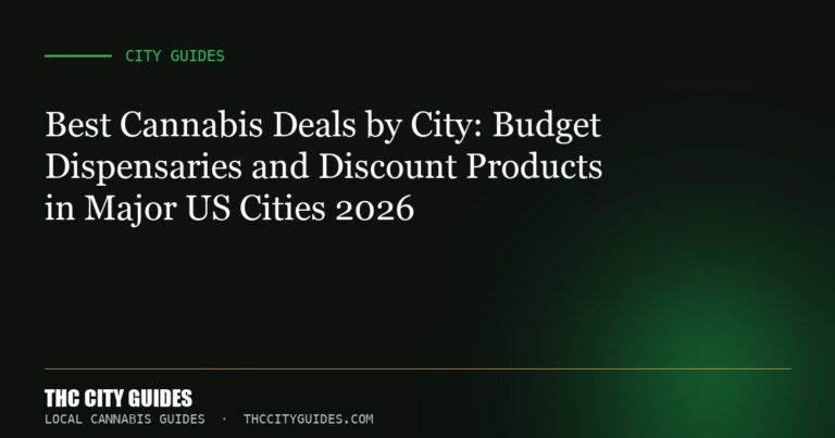 Best Cannabis Deals by City: Budget Dispensaries and Discount Products in Major US Cities 2026