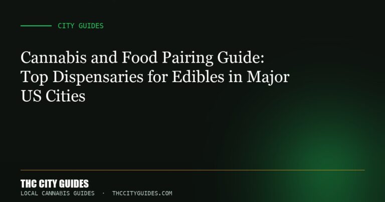 Cannabis and Food Pairing Guide: Top Dispensaries for Edibles in Major US Cities