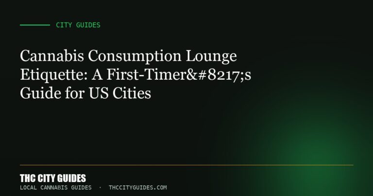 Cannabis Consumption Lounge Etiquette: A First-Timer’s Guide for US Cities