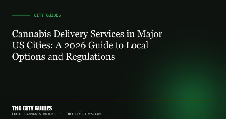 Cannabis Delivery Services in Major US Cities: A 2026 Guide to Local Options and Regulations