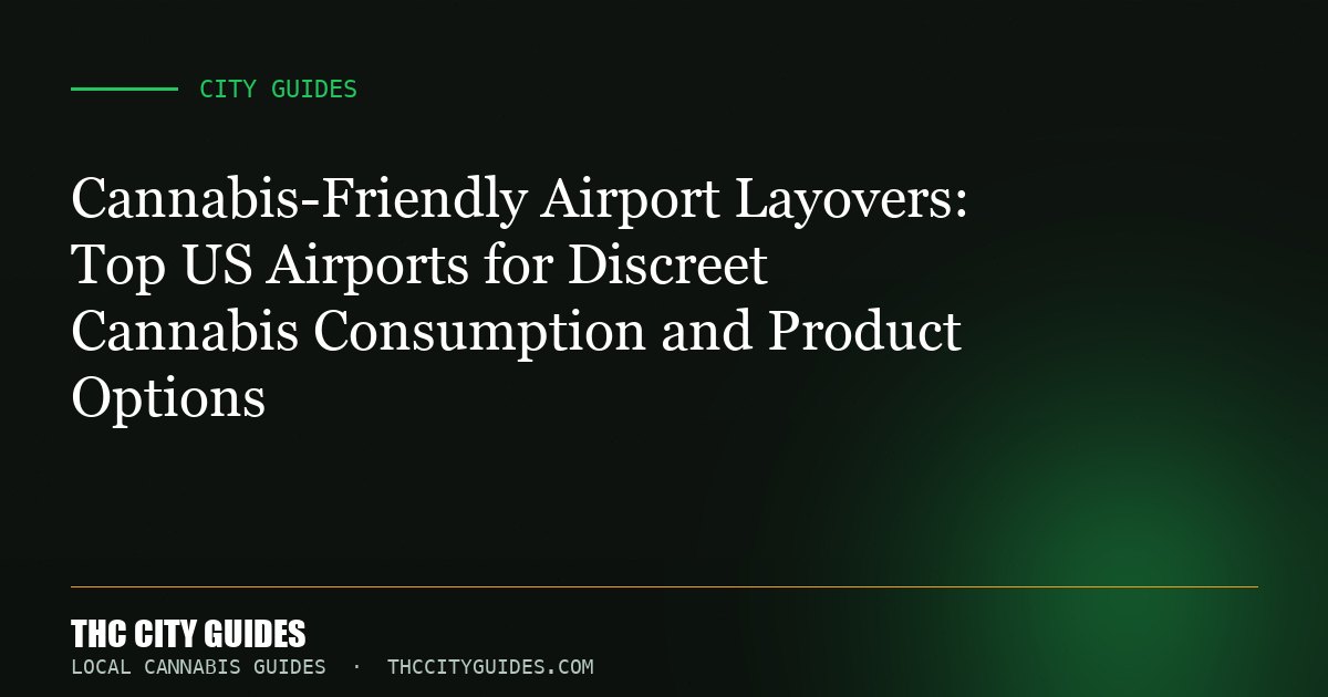 Cannabis-Friendly Airport Layovers: Top US Airports for Discreet Cannabis Consumption and Product Options