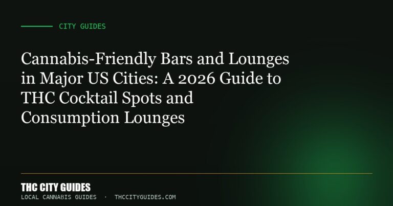 Cannabis-Friendly Bars and Lounges in Major US Cities: A 2026 Guide to THC Cocktail Spots and Consumption Lounges