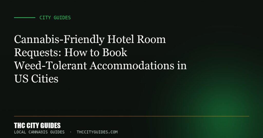 Cannabis-Friendly Hotel Room Requests: How to Book Weed-Tolerant Accommodations in US Cities