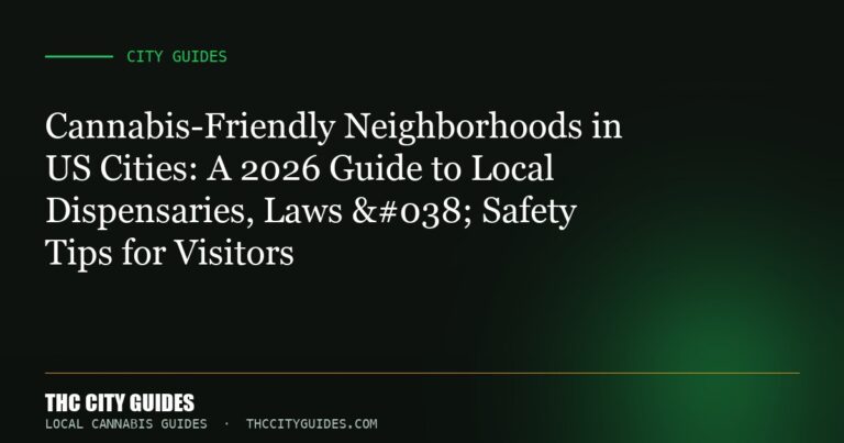 Cannabis-Friendly Neighborhoods in US Cities: A 2026 Guide to Local Dispensaries, Laws & Safety Tips for Visitors