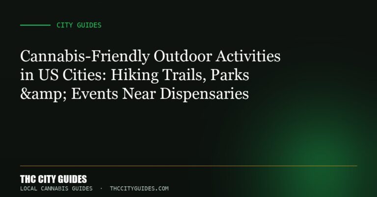 Cannabis-Friendly Outdoor Activities in US Cities: Hiking Trails, Parks & Events Near Dispensaries