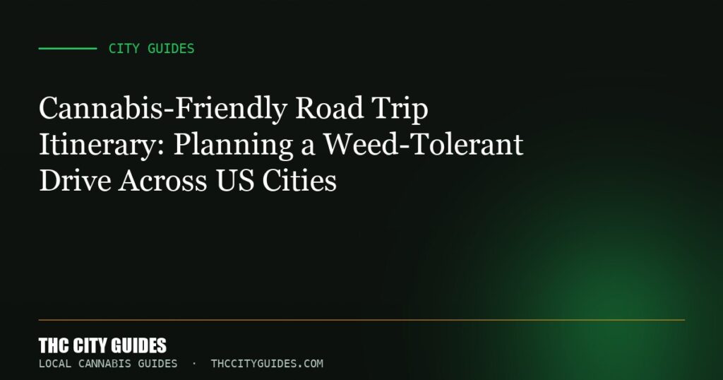 Cannabis-Friendly Road Trip Itinerary: Planning a Weed-Tolerant Drive Across US Cities