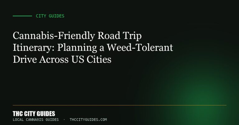 Cannabis-Friendly Road Trip Itinerary: Planning a Weed-Tolerant Drive Across US Cities