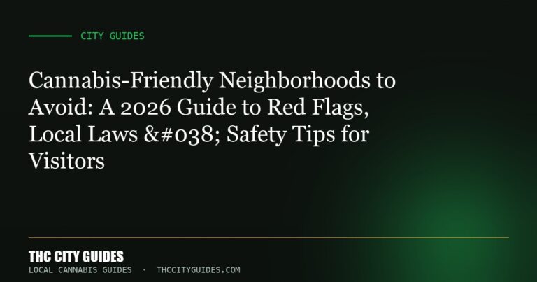 Cannabis-Friendly Neighborhoods to Avoid: A 2026 Guide to Red Flags, Local Laws & Safety Tips for Visitors