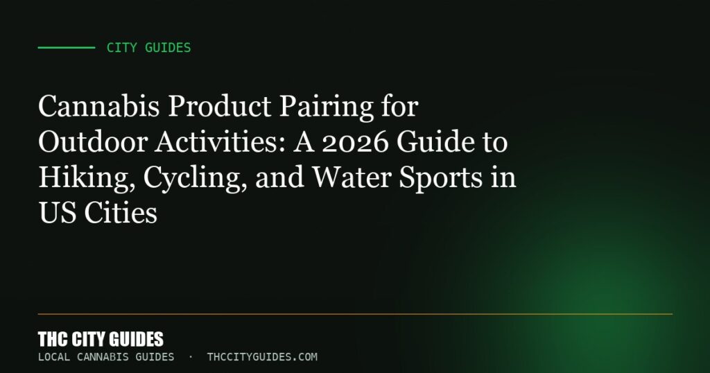 Cannabis Product Pairing for Outdoor Activities: A 2026 Guide to Hiking, Cycling, and Water Sports in US Cities