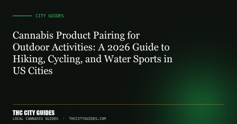 Cannabis Product Pairing for Outdoor Activities: A 2026 Guide to Hiking, Cycling, and Water Sports in US Cities