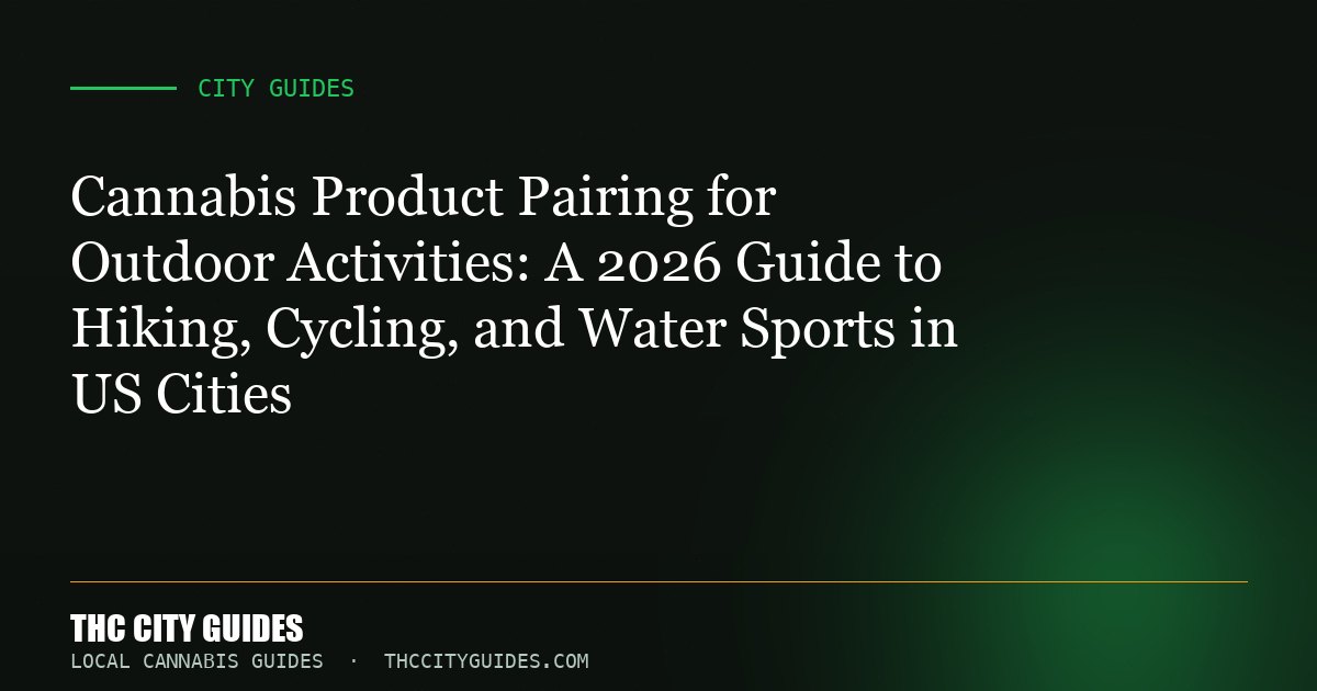 Cannabis Product Pairing for Outdoor Activities: A 2026 Guide to Hiking, Cycling, and Water Sports in US Cities