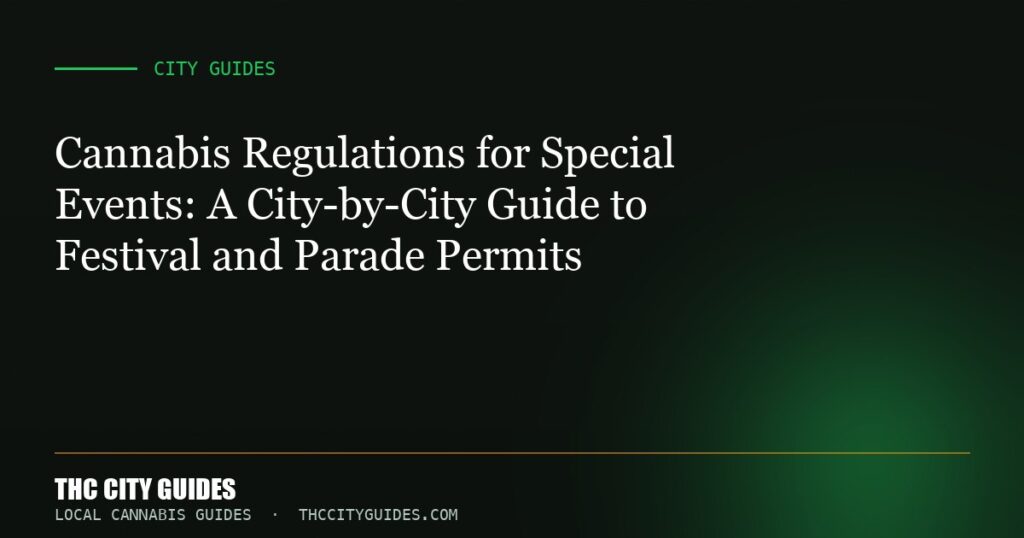 Cannabis Regulations for Special Events: A City-by-City Guide to Festival and Parade Permits