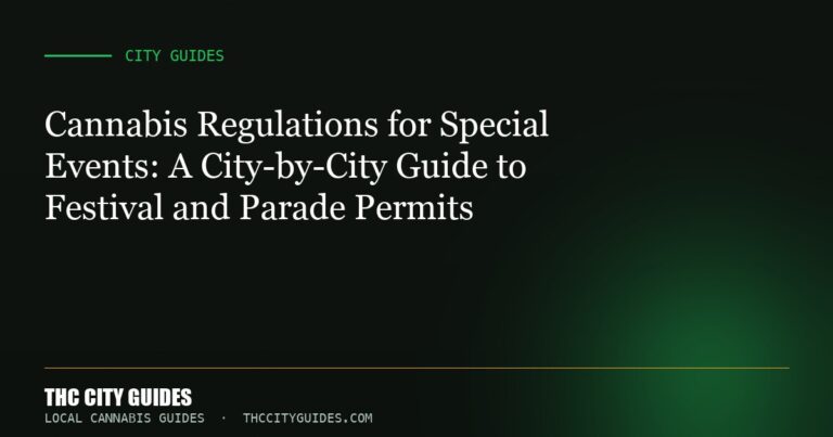 Cannabis Regulations for Special Events: A City-by-City Guide to Festival and Parade Permits