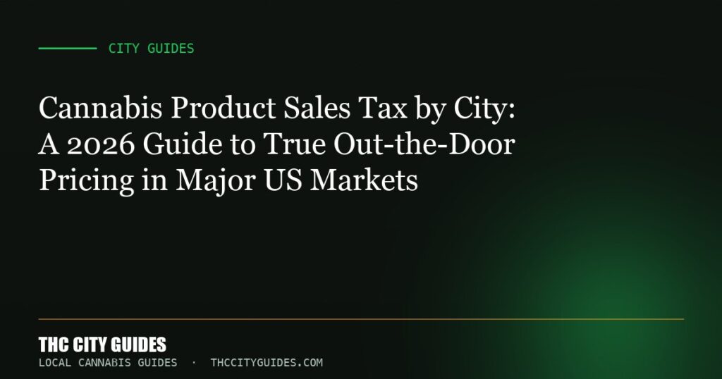 Cannabis Product Sales Tax by City: A 2026 Guide to True Out-the-Door Pricing in Major US Markets
