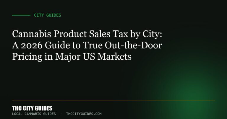 Cannabis Product Sales Tax by City: A 2026 Guide to True Out-the-Door Pricing in Major US Markets