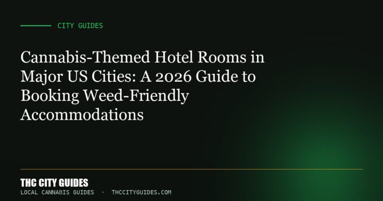 Cannabis-Themed Hotel Rooms in Major US Cities: A 2026 Guide to Booking Weed-Friendly Accommodations
