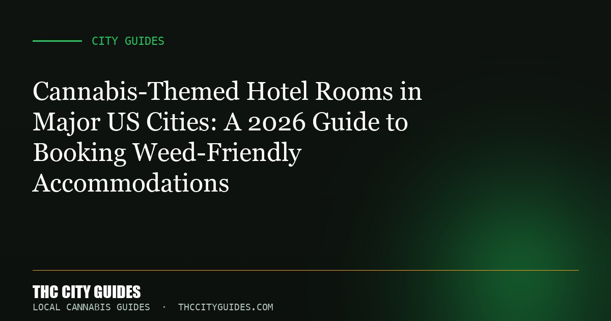 Cannabis-Themed Hotel Rooms in Major US Cities: A 2026 Guide to Booking Weed-Friendly Accommodations