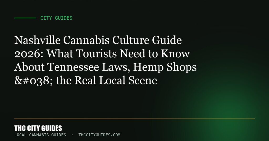 Nashville Cannabis Culture Guide 2026: What Tourists Need to Know About Tennessee Laws, Hemp Shops & the Real Local S...