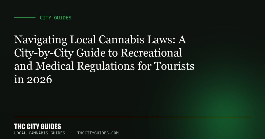 Navigating Local Cannabis Laws: A City-by-City Guide to Recreational and Medical Regulations for Tourists in 2026