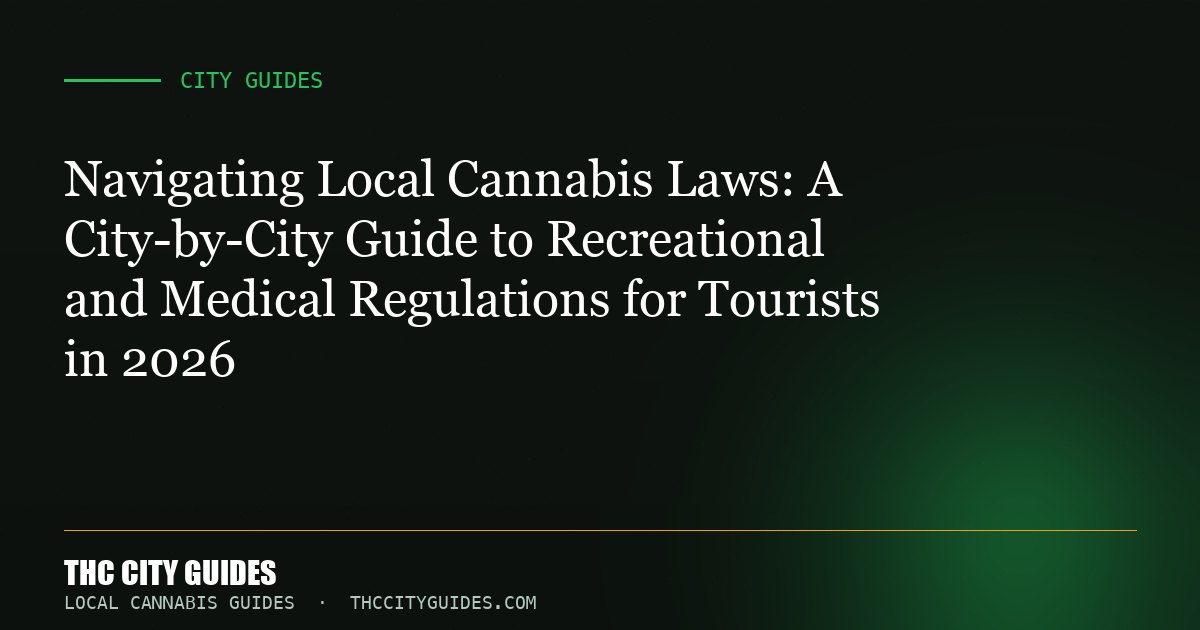 Navigating Local Cannabis Laws: A City-by-City Guide to Recreational and Medical Regulations for Tourists in 2026