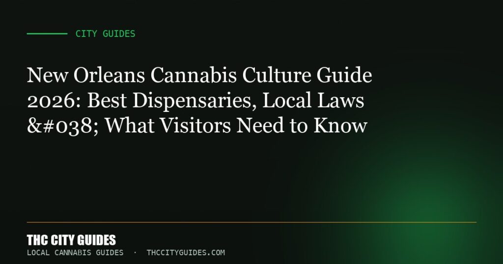 New Orleans Cannabis Culture Guide 2026: Best Dispensaries, Local Laws & What Visitors Need to Know