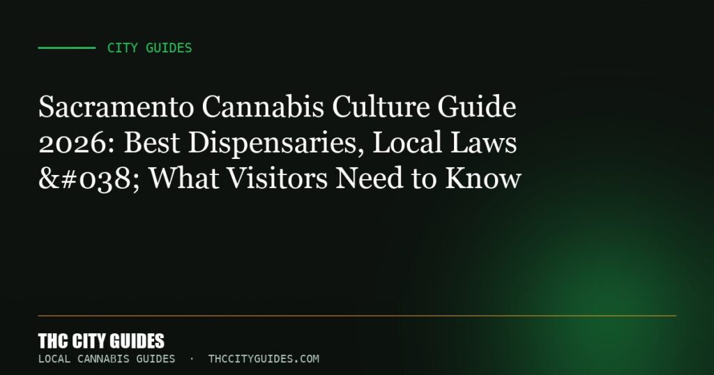 Sacramento Cannabis Culture Guide 2026: Best Dispensaries, Local Laws & What Visitors Need to Know