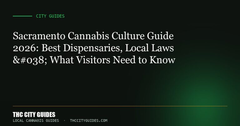 Sacramento Cannabis Culture Guide 2026: Best Dispensaries, Local Laws & What Visitors Need to Know
