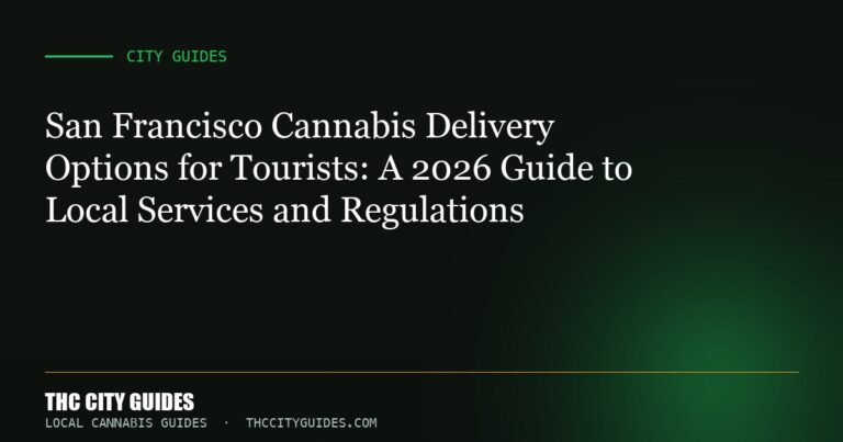 San Francisco Cannabis Delivery Options for Tourists: A 2026 Guide to Local Services and Regulations