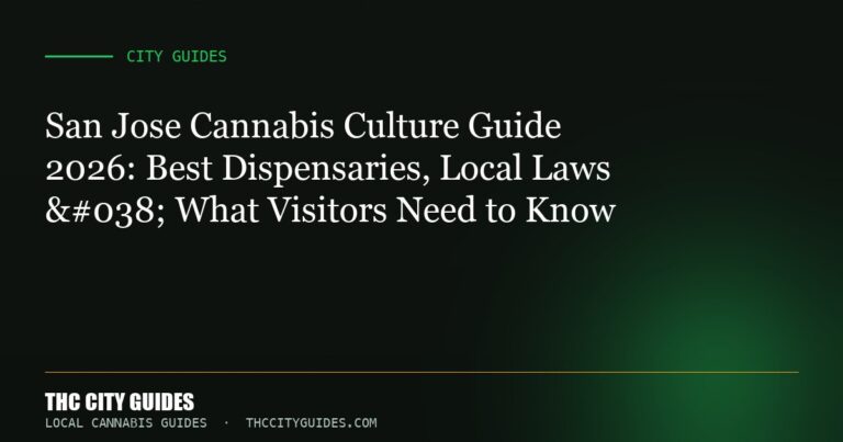 San Jose Cannabis Culture Guide 2026: Best Dispensaries, Local Laws & What Visitors Need to Know