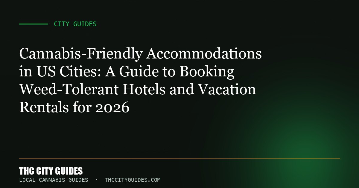 Cannabis-Friendly Accommodations in US Cities: A Guide to Booking Weed-Tolerant Hotels and Vacation Rentals for 2026