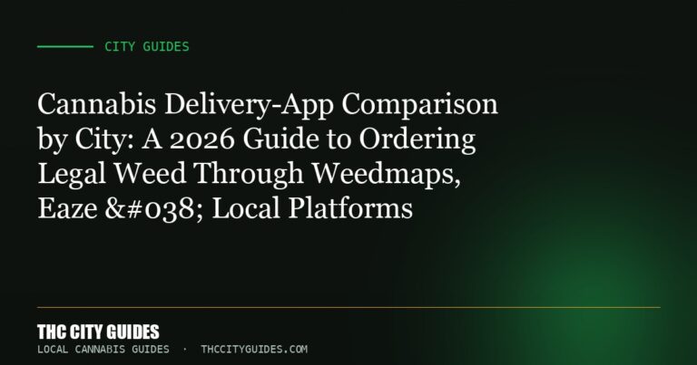 Cannabis Delivery-App Comparison by City: A 2026 Guide to Ordering Legal Weed Through Weedmaps, Eaze & Local Platforms