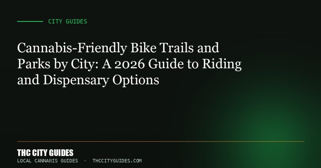 Cannabis-Friendly Bike Trails and Parks by City: A 2026 Guide to Riding and Dispensary Options