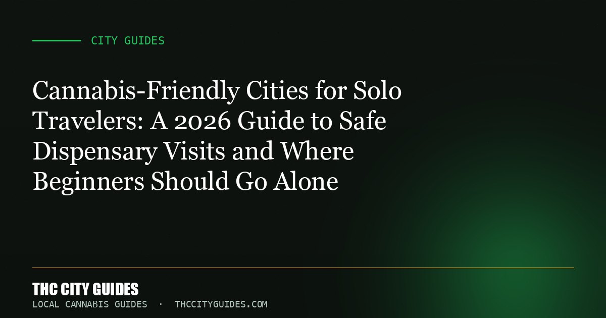 Cannabis-Friendly Cities for Solo Travelers: A 2026 Guide to Safe Dispensary Visits and Where Beginners Should Go Alone