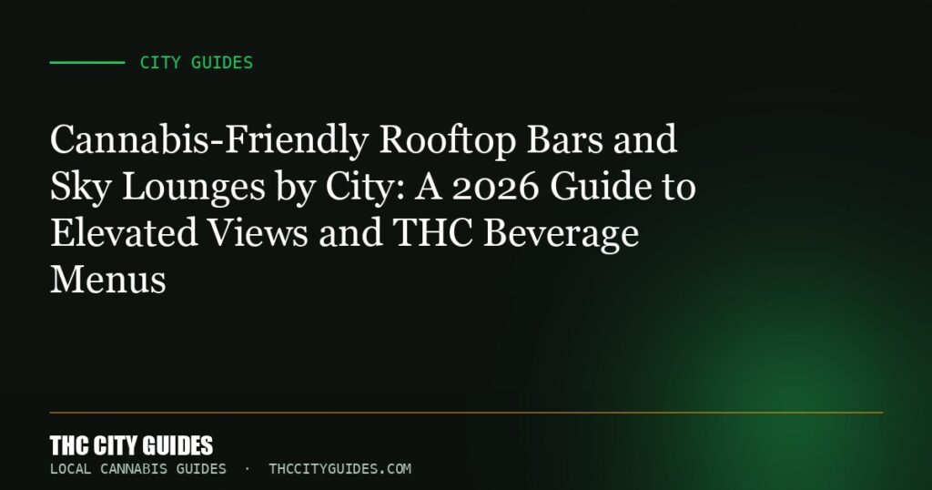 Cannabis-Friendly Rooftop Bars and Sky Lounges by City: A 2026 Guide to Elevated Views and THC Beverage Menus