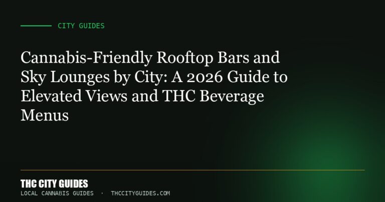Cannabis-Friendly Rooftop Bars and Sky Lounges by City: A 2026 Guide to Elevated Views and THC Beverage Menus