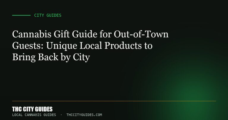 Cannabis Gift Guide for Out-of-Town Guests: Unique Local Products to Bring Back by City