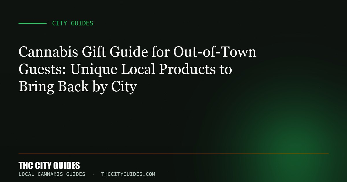Cannabis Gift Guide for Out-of-Town Guests: Unique Local Products to Bring Back by City