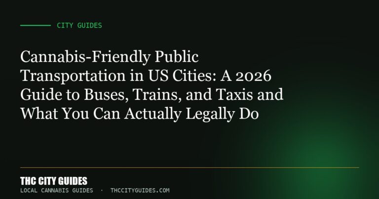 Cannabis-Friendly Public Transportation in US Cities: A 2026 Guide to Buses, Trains, and Taxis and What You Can Actually L...