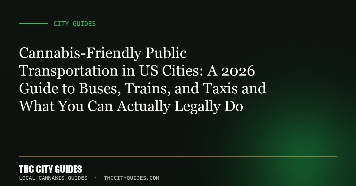 Cannabis-Friendly Public Transportation in US Cities: A 2026 Guide to Buses, Trains, and Taxis and What You Can Actually L...