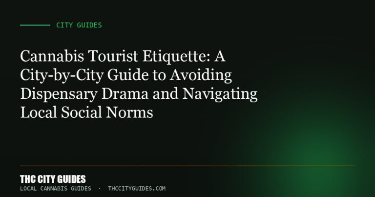 Cannabis Tourist Etiquette: A City-by-City Guide to Avoiding Dispensary Drama and Navigating Local Social Norms