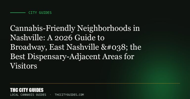 Cannabis-Friendly Neighborhoods in Nashville: A 2026 Guide to Broadway, East Nashville & the Best Dispensary-Adjacent...