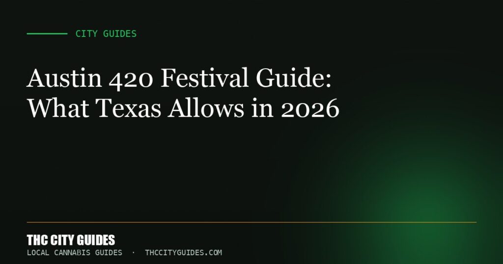 Austin 420 Festival Guide: What Texas Allows in 2026