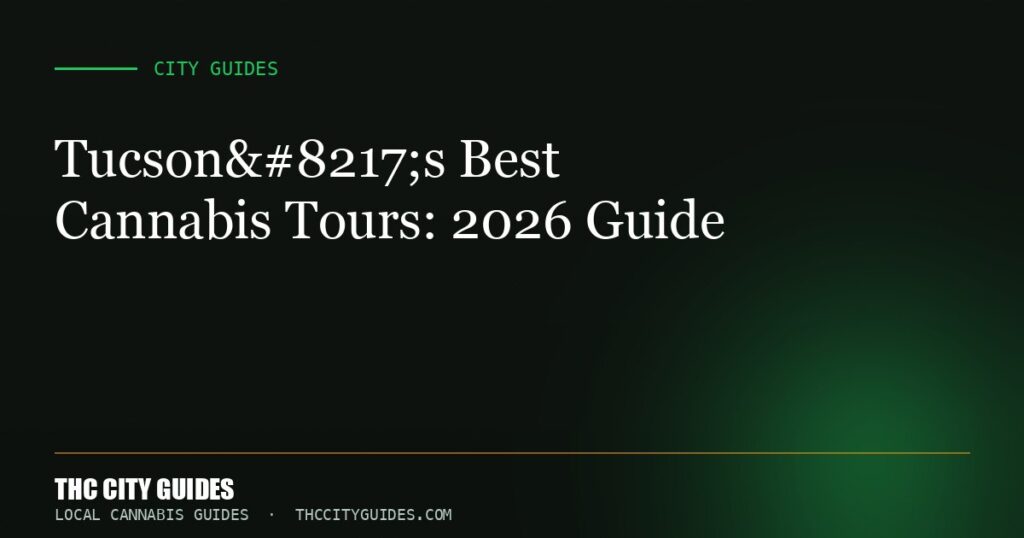 Tucson’s Best Cannabis Tours: 2026 Guide